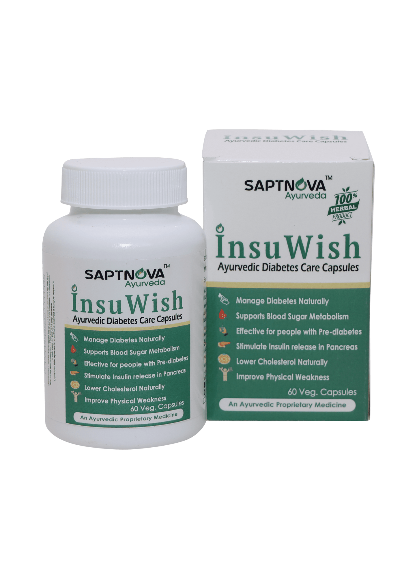 Saptnova InsuWish - 60 Capsules - SAPTNOVA