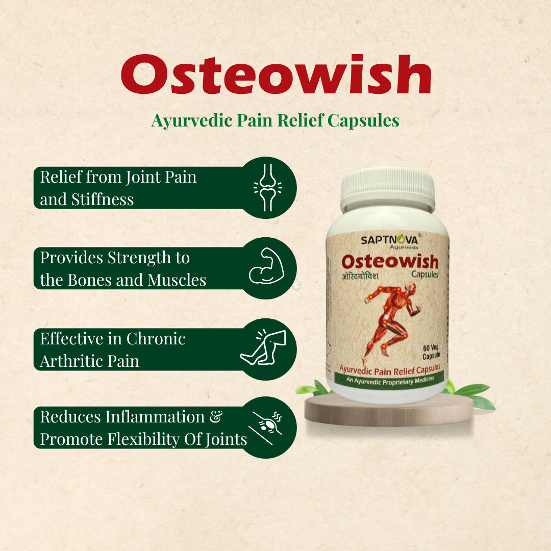 Osteowish Ayurvedic Pain Relief Capsules 1*60 - SAPTNOVA