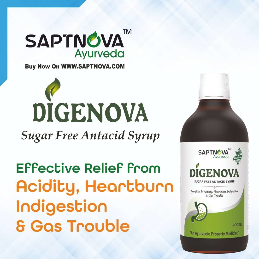 DIGENOVA - Herbal Antacid Syrup - 200 ML - SAPTNOVA