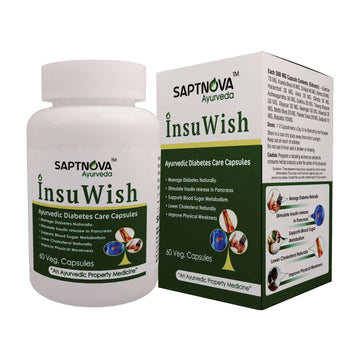 InsuWish - Ayurvedic Diabetes Care Capsules - 60 Capsules - SAPTNOVA
