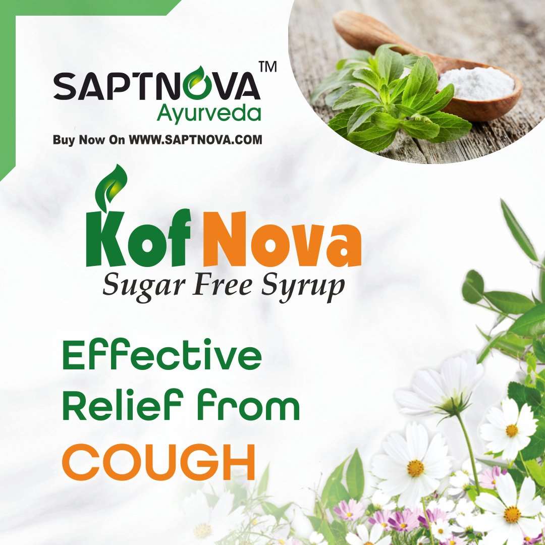 KofNova - Herbal Sugar Free Cough Syrup - 100 ML - SAPTNOVA
