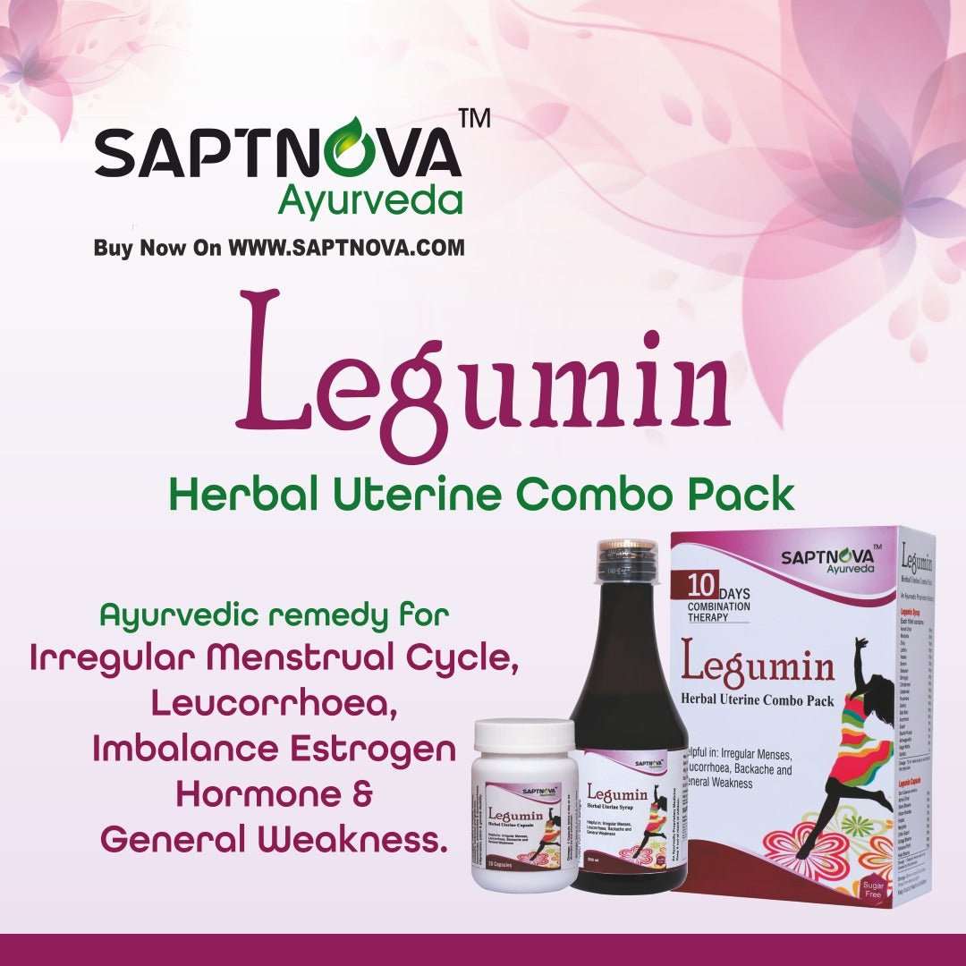 Legumin Herbal Uterine Combo - 200 ML + 20 Capsules - SAPTNOVA