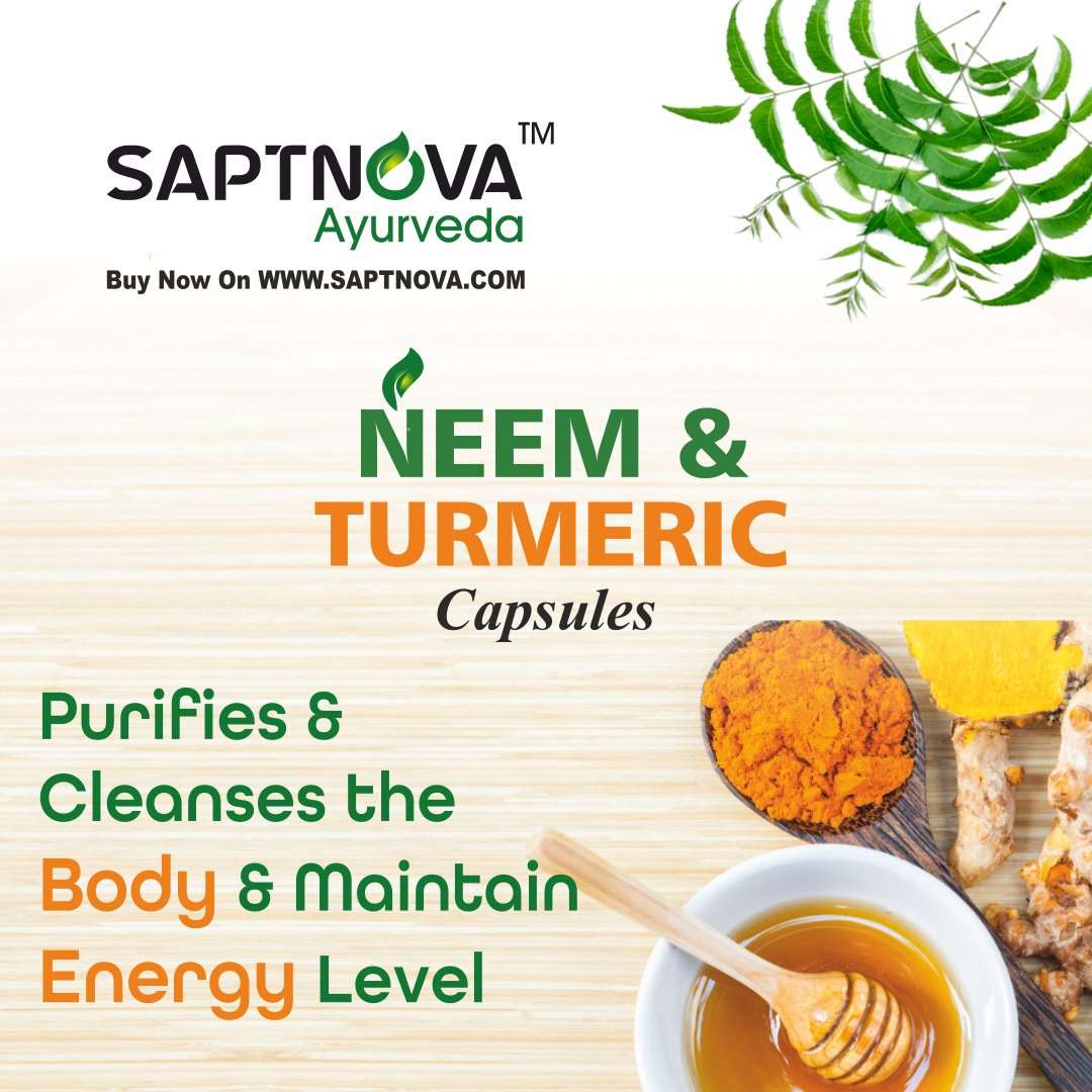 Neem & Turmeric Capsules 1*60 - SAPTNOVA