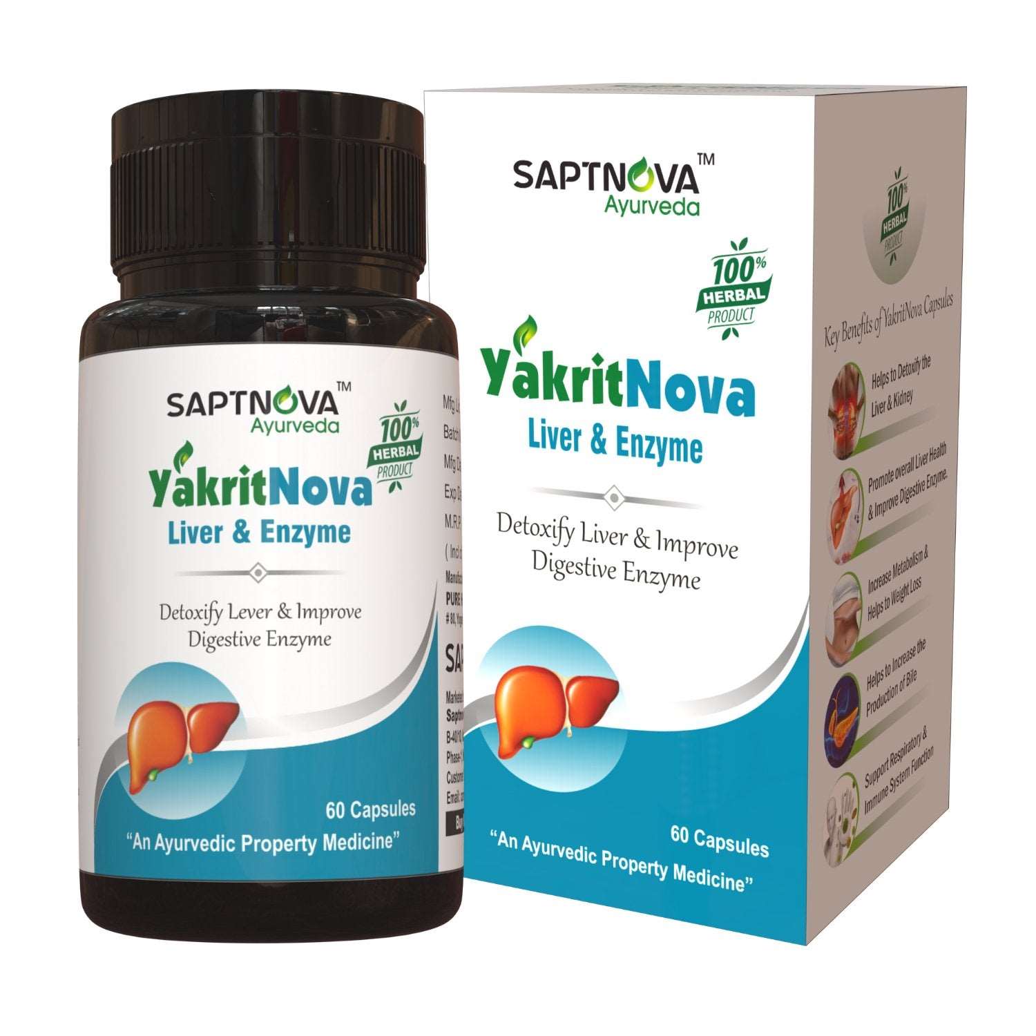 YakritNova – Capsules for Liver & Enzyme – 60 Capsule - SAPTNOVA