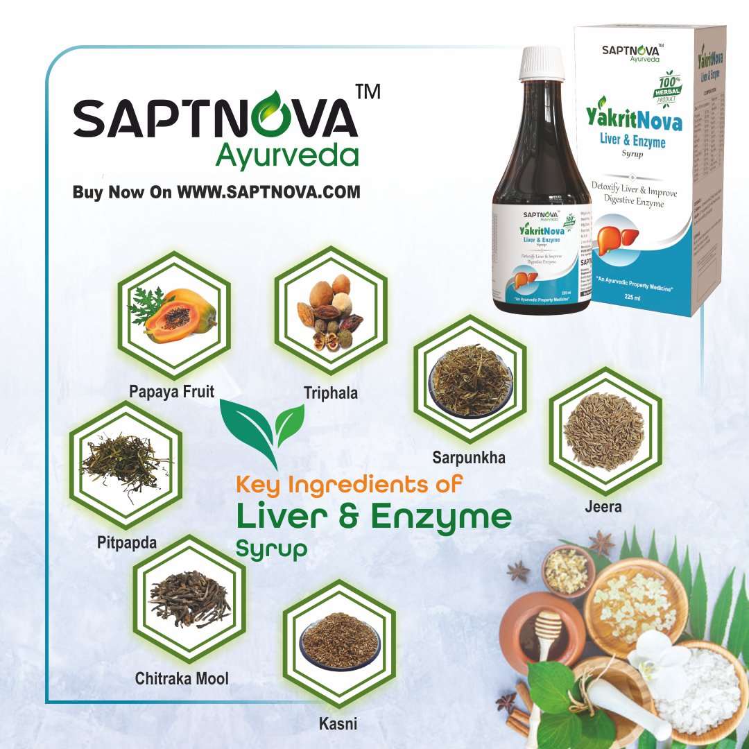 YakritNova – Syrup for Liver & Enzyme – 225 ML - SAPTNOVA