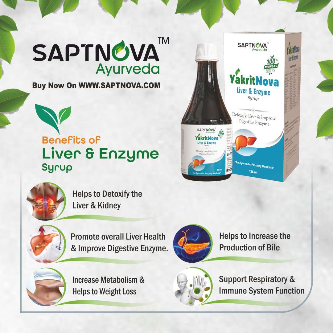 YakritNova – Syrup for Liver & Enzyme – 225 ML - SAPTNOVA