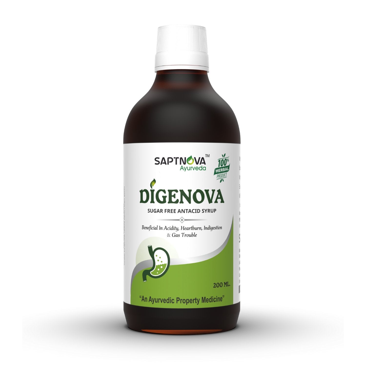 DIGENOVA - Herbal Antacid Syrup - 200 ML - SAPTNOVA