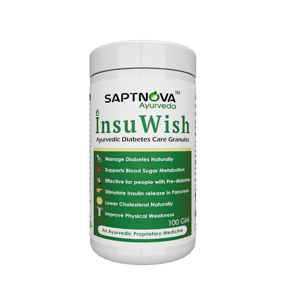 InsuWish - Ayurvedic Diabetes Care Granules (3 x 100 GM) - SAPTNOVA