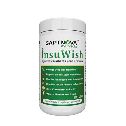 InsuWish - Ayurvedic Diabetes Care Granules (3 x 100 GM) - SAPTNOVA